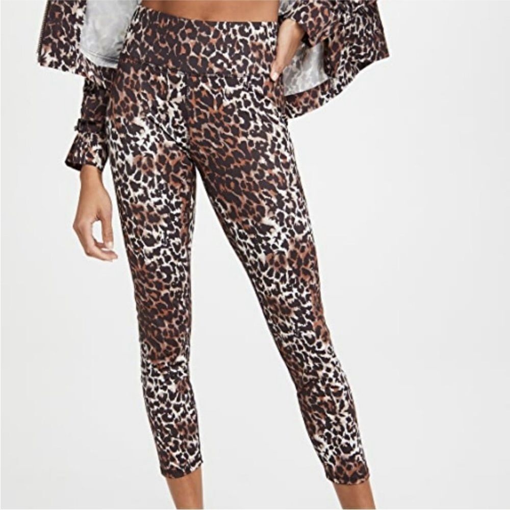 Veronica Beard Vilena Leopard Print Leggings Size S High Rise Stretch